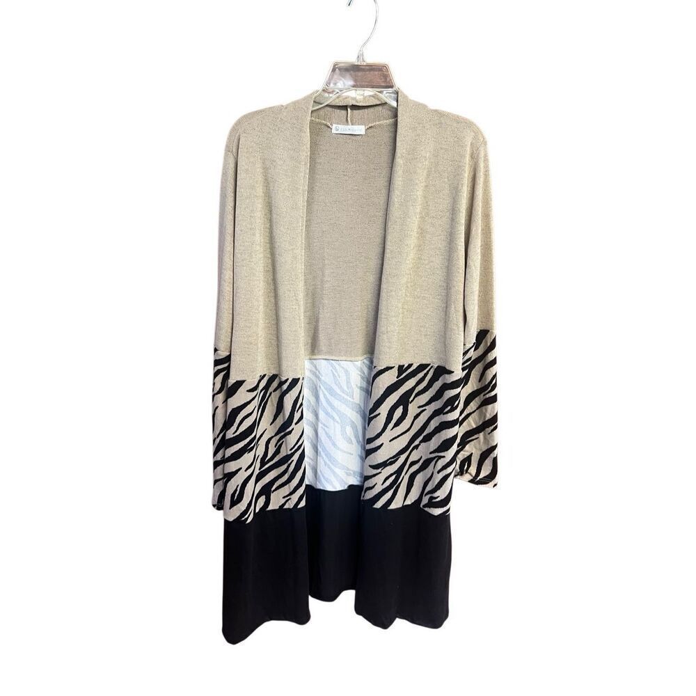 FSL Open Animal Print  Oversized Cardigan Sz S NWOT